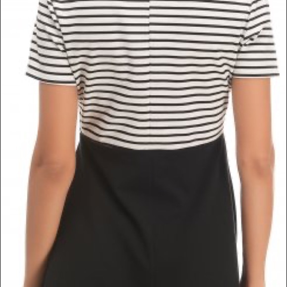 Zara Black and White Striped mini skater Dress - Picture 2 of 7